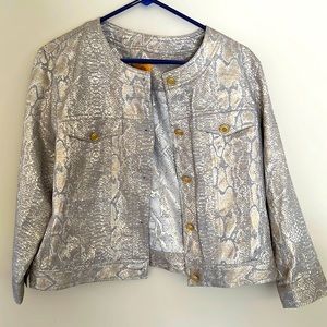 Gold snakeskin jacket size 14